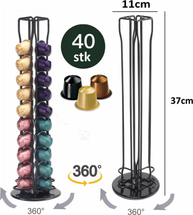 Coffee capsule rack - rotatable, 40 capsules - Nespresso