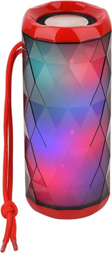TG-167 Bluetooth-högtalare 5W med coola LED-ljuseffekter och dubbel bas, Röd