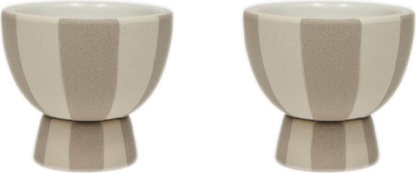 Toppu eggeglass 2 stk, clay