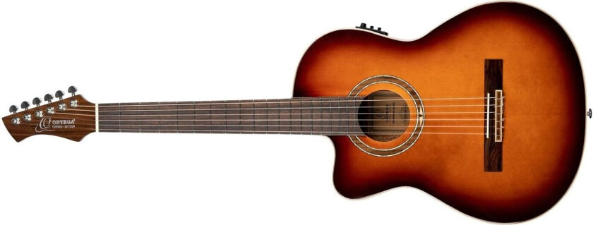 Ortega Rce238sn-Ft-L Klassisk Gitar 4/4 Størrelse Med Mik Slim Neck Lefthand