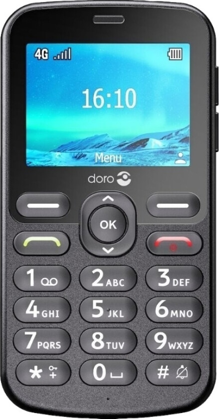 1881 4G mobiltelefon (lader følger ikke med), svart