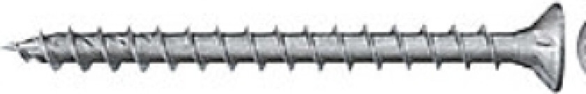 Powerfast Spånskrue Bz - Fuldgev., 4,5X25mm, Bz/Udendørs, Tx20 Uh, Pakke A 200Stk