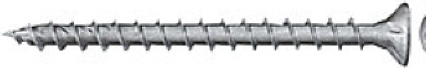 Powerfast Spånskrue Bz - Fuldgev., 4,0X25mm, Bz/Udendørs, Tx20 Uh, Pakke A 200Stk