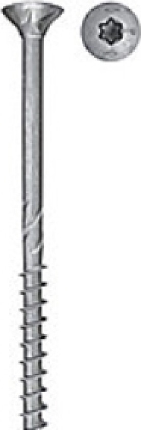 Powerfast Spånskrue Bz - Delgev., 4,0X70mm, Bz/Udendørs, Tx20 Uhs , Pakke A 200Stk