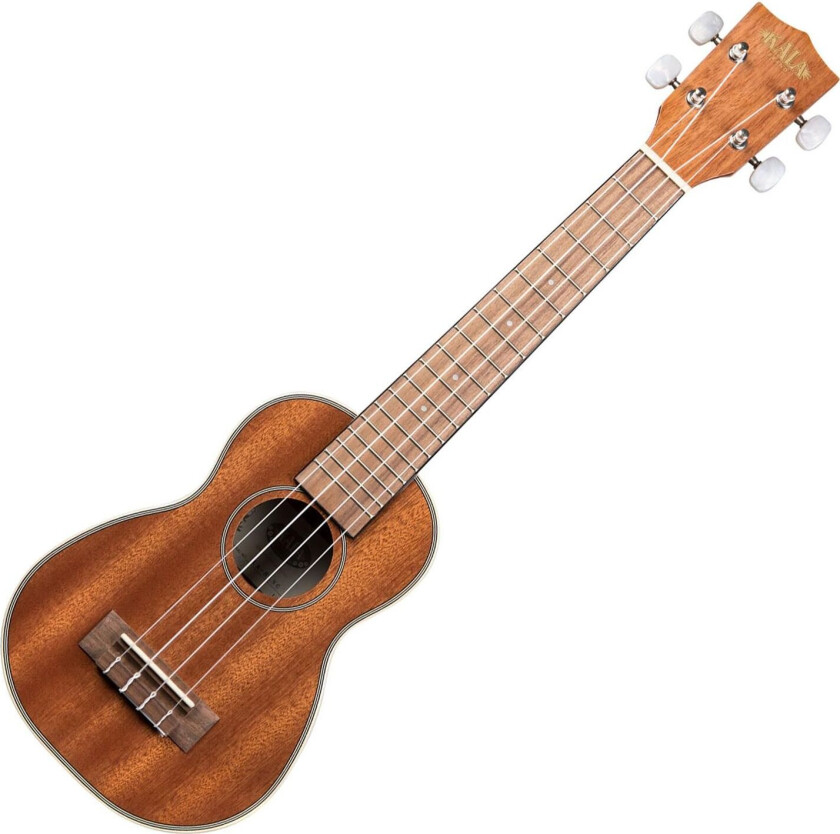 Ka-Slng. Mahogany Soprano Long Neck Gloss Ukulele Med Bag