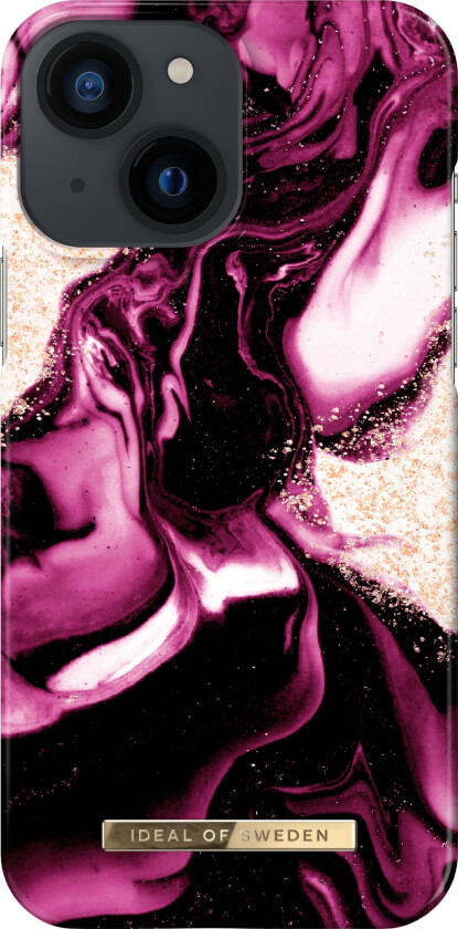 deksel for iPhone 13 mini (golden ruby marble)