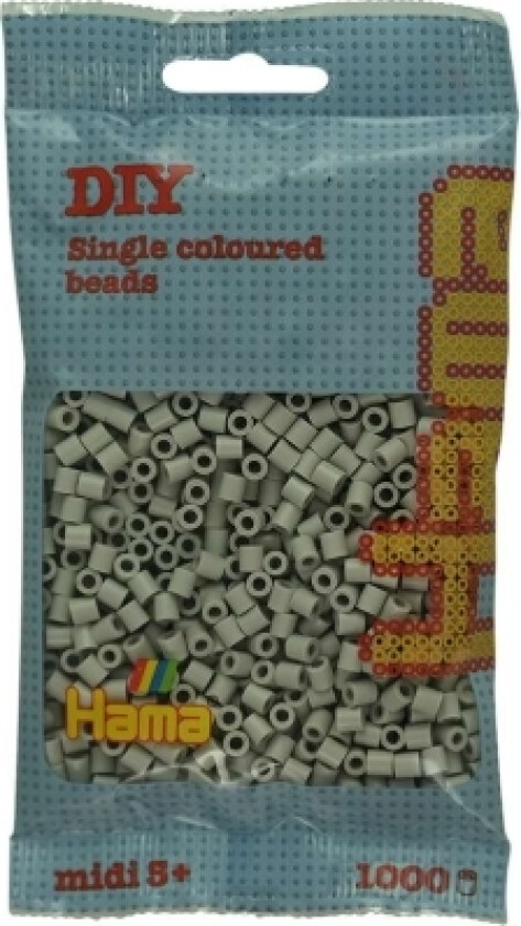 Hama Midi Perler 1000Stk Skyet Grå
