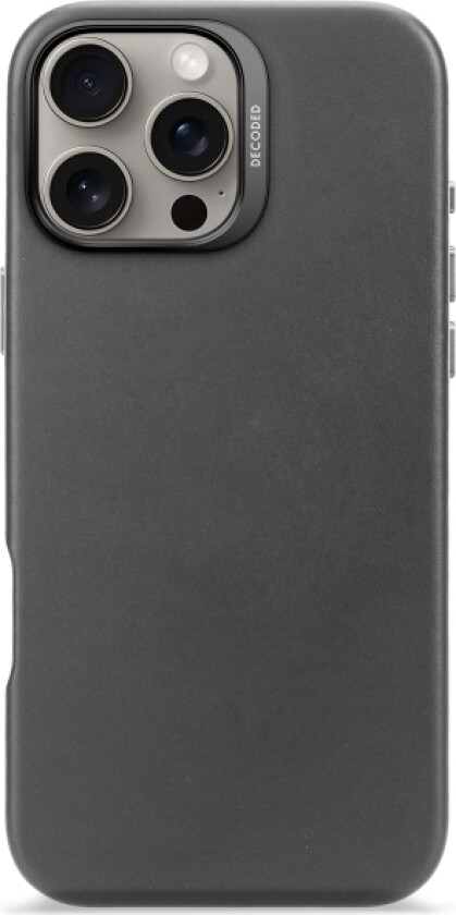 Leather Backcover - Skórzana Obudowa Ochronna Do Iphone 16 Pro Max Kompatybilna Z Magsafe (Black)