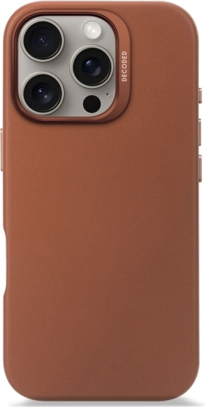 Leather Backcover - Skórzana Obudowa Ochronna Do Iphone 16 Pro Kompatybilna Z Magsafe (Tan)