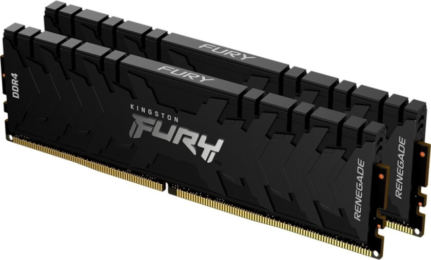 Kingston Fury Renegade Rgb - Ddr4 - Sett - 16 Gb: 2 X 8 Gb - Dimm 288-Pin - 4000 Mhz / Pc4-32000 - Cl19 - 1.35 V - Ikke-Bufret - Ikke-Ecc - Svart