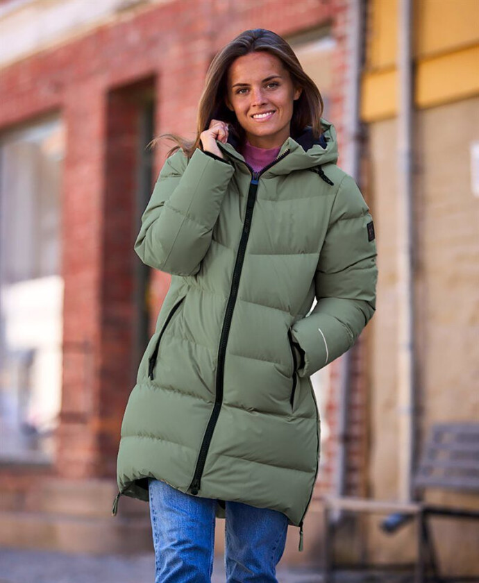 Mode Maya Dunparkas Dame Grønn 38