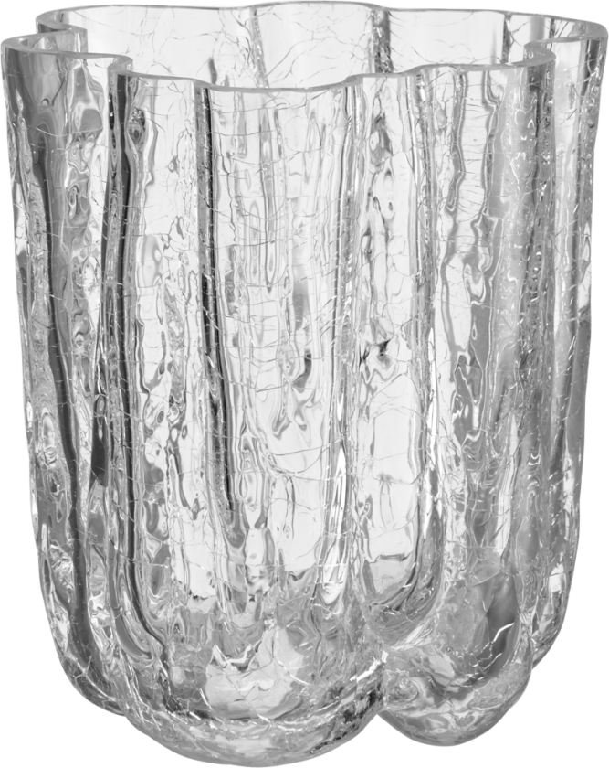 Crackle vase 121 mm Klar