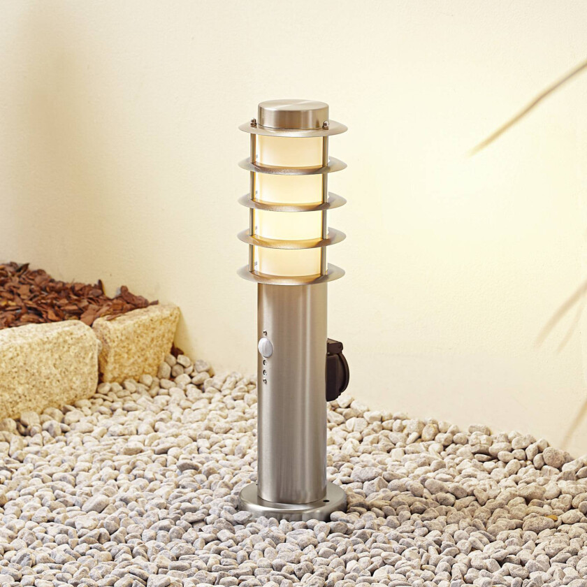 Hanja sokkellampe, sensor, rustfritt stål, Ø 11,7 cm