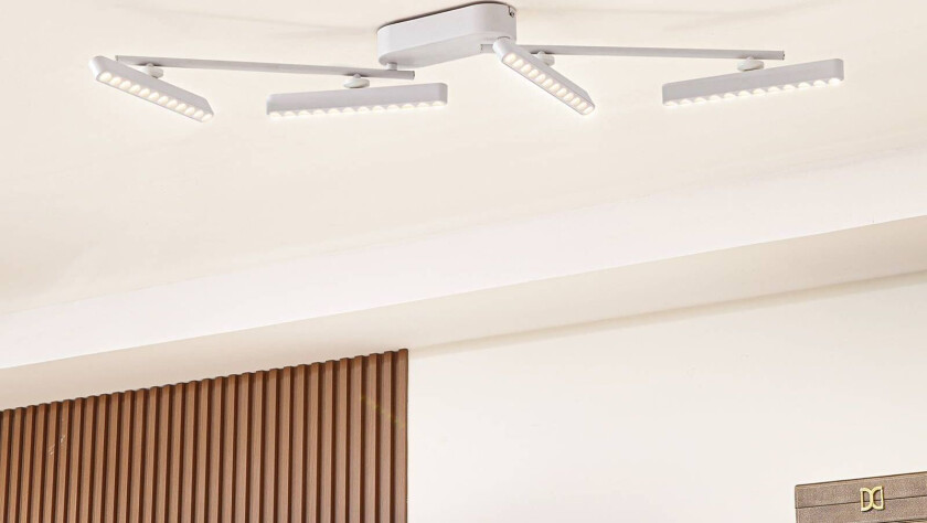 LED-spotlight Eldrin, hvit, 37W, 4-lys, jern