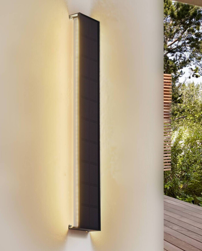 LED-vegglampe Laarni, dimbar, IP54, svart