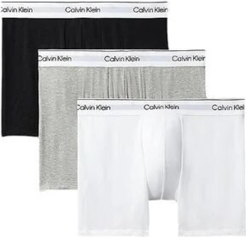 Calvin Boxer Brief 3PK - Grey Heather/White/Black L