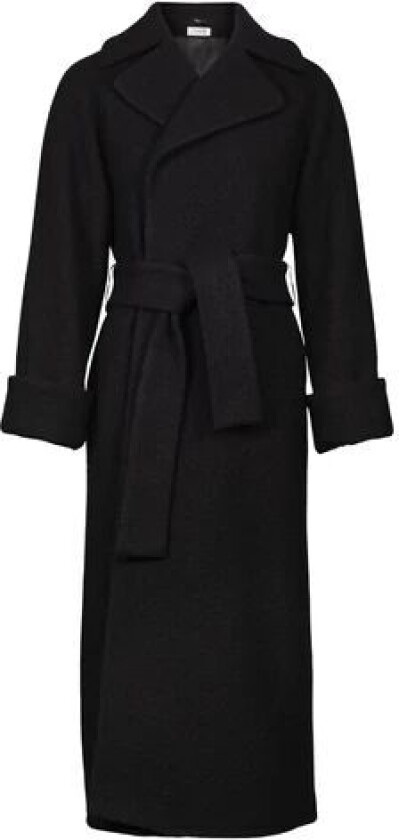 Wool Coat Long - Black M