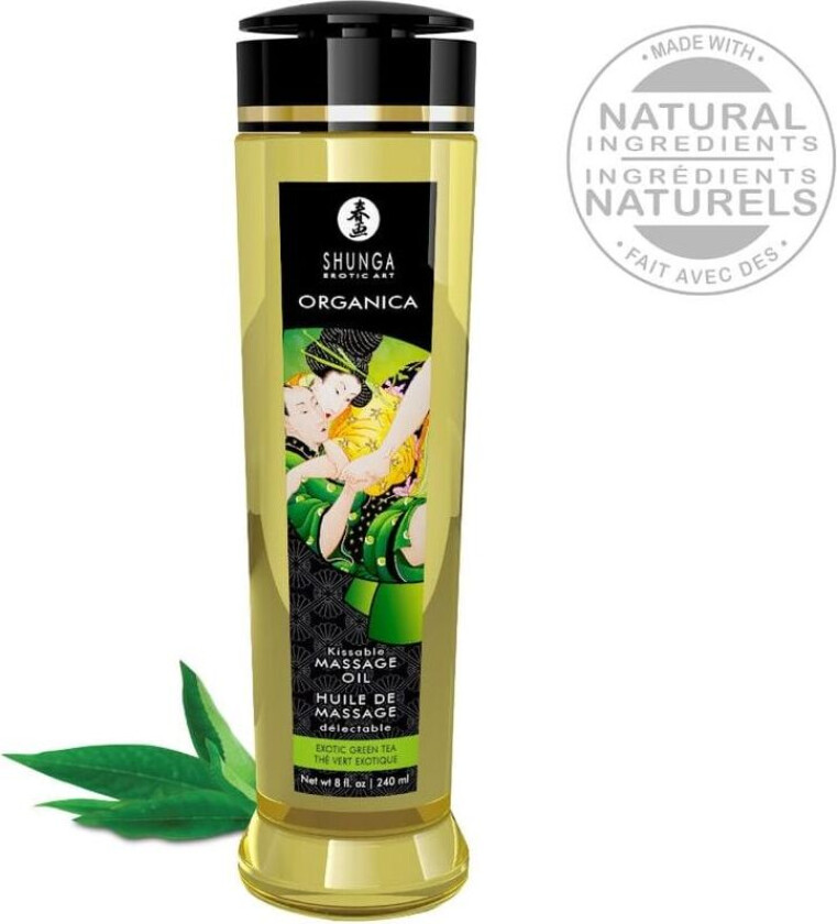 Shunga - Økologisk massasjeolje Grønn te 240 Ml