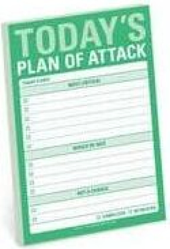 Knock Knock Today`s Plan of Attack Great Big Stickies