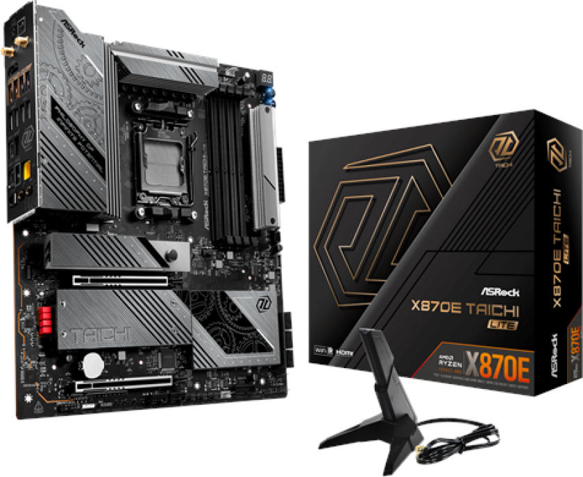 X870E TAICHI LITE Hovedkort - AMD X870E - AMD AM5 socket - DDR5 RAM - Extended ATX