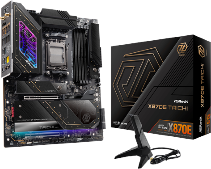 X870E TAICHI Hovedkort - AMD X870E - AMD AM5 socket - DDR5 RAM - Extended ATX