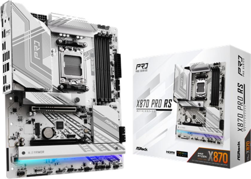 X870 PRO RS Hovedkort - AMD X870 - AMD AM5 socket - DDR5 RAM - ATX