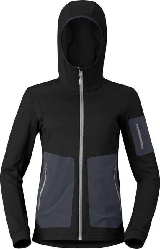 Women's Falketind Warm Stretch Hood Caviar Black L