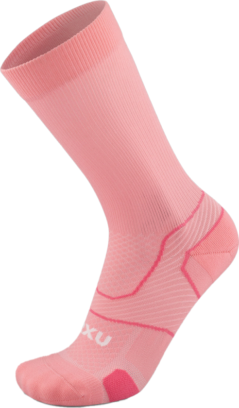 Vectr Cushion Crew Socks Pink Glow/White S