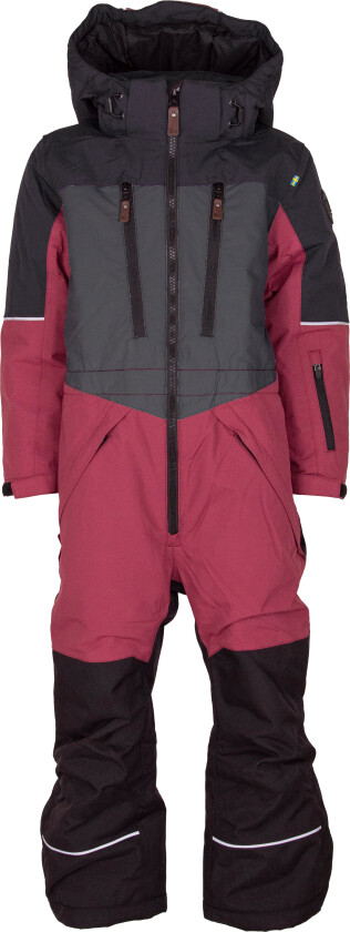 Kids' Alpine Winter Overall Black/Cerise 100