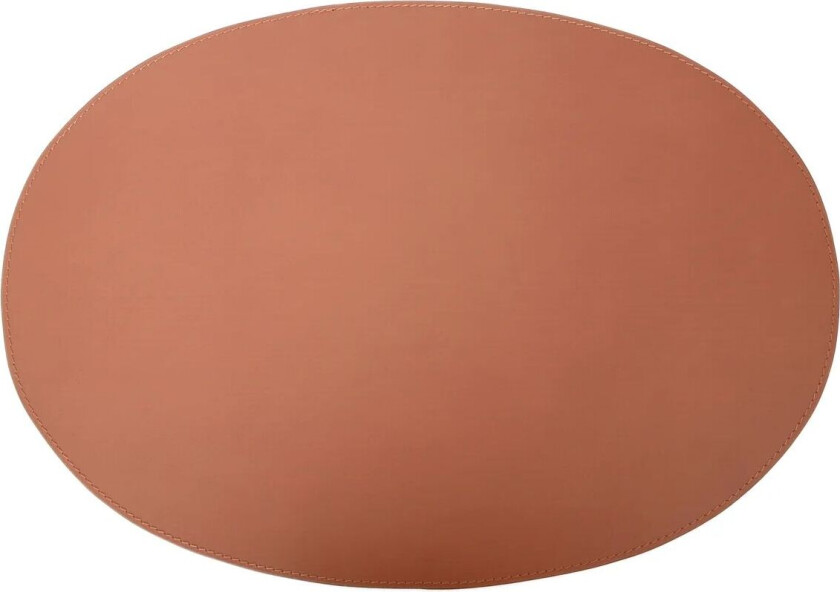 spisebrikke skinn oval 47x34 cm Cognac