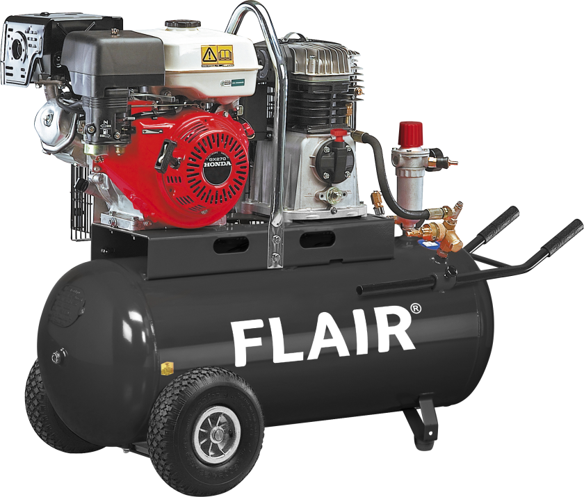 Flair 40/100B kompressor 390 ltr/min 5,5 HK bensin