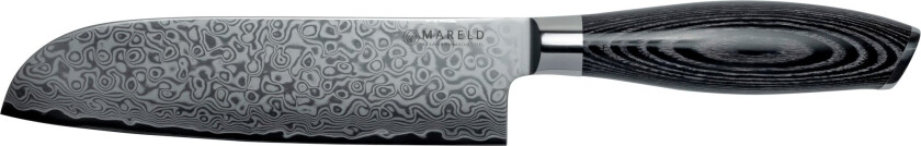 Akio santokukniv 18 cm, svart