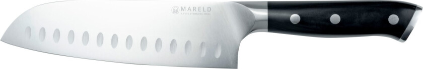 Santokukniv 18 cm, svart