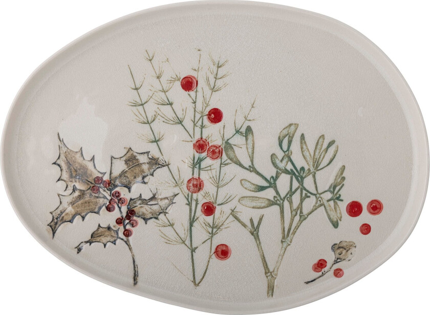 - Hollie Serveringsfat - Grønn - Stengods