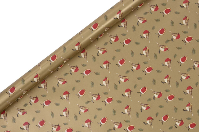 Gavepapir 4m Robins Gull