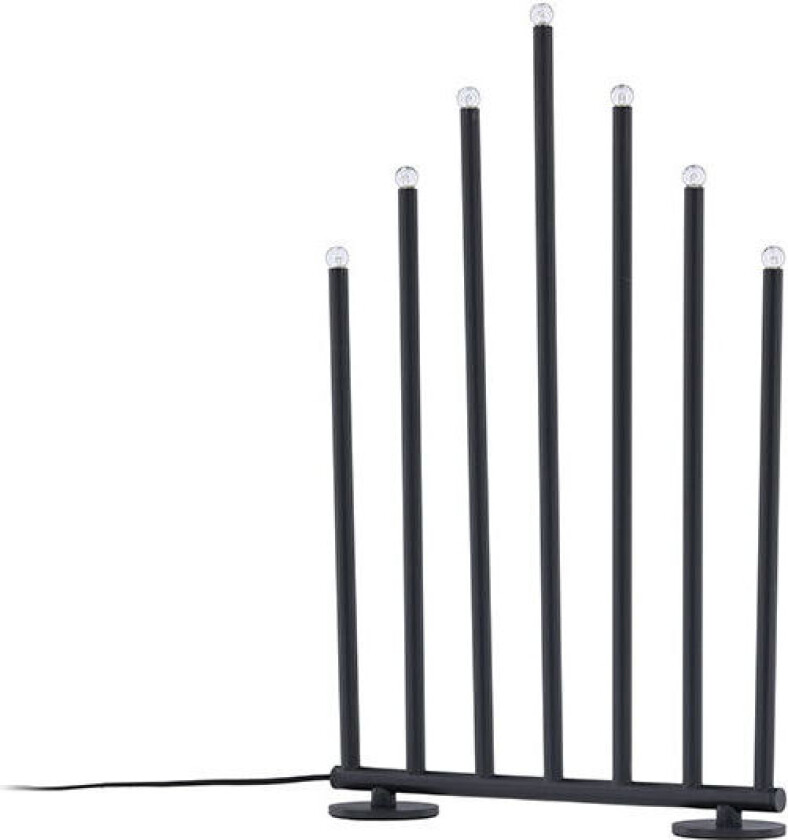 Björnfjället adventsstake elektrisk 7 lys svart.