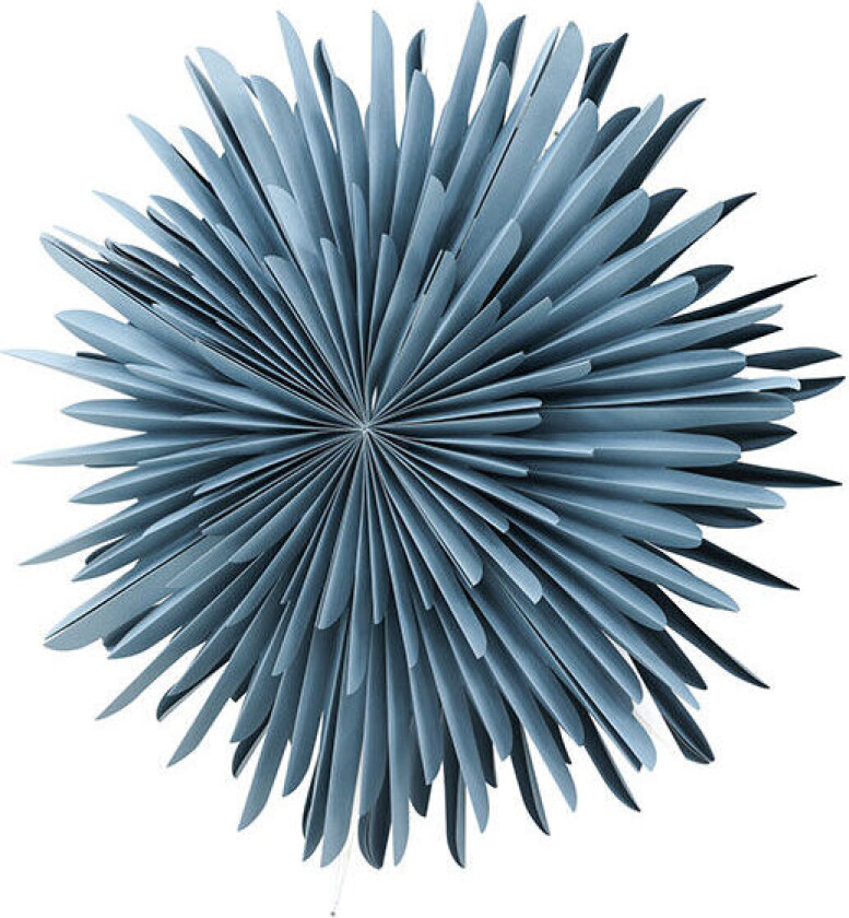 Sälen julestjerne med lys papir Ø80 cm pendel blå.