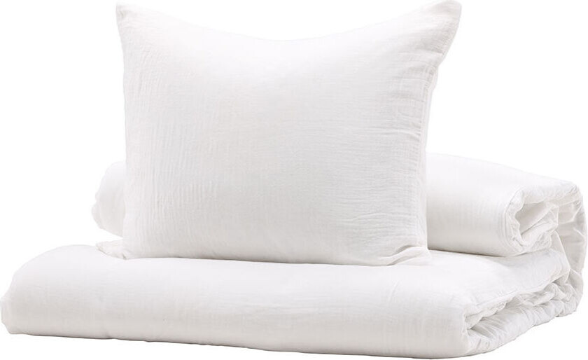 Mila sengesett hvit.