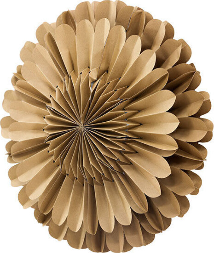 Järvsön julestjerne med lys papir Ø60 cm pendel brun.