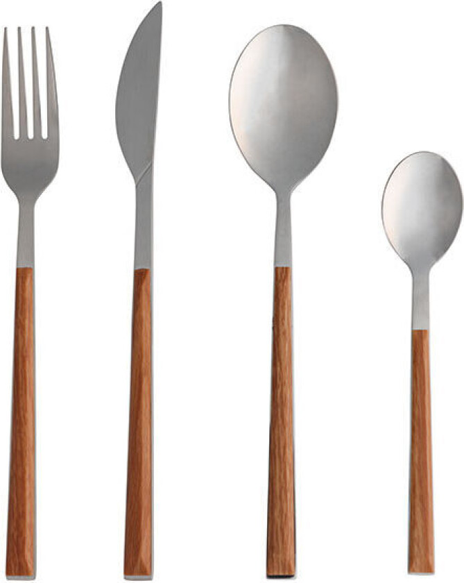 Jublie bestikksett 24 deler rustfritt stål sølvfarget.