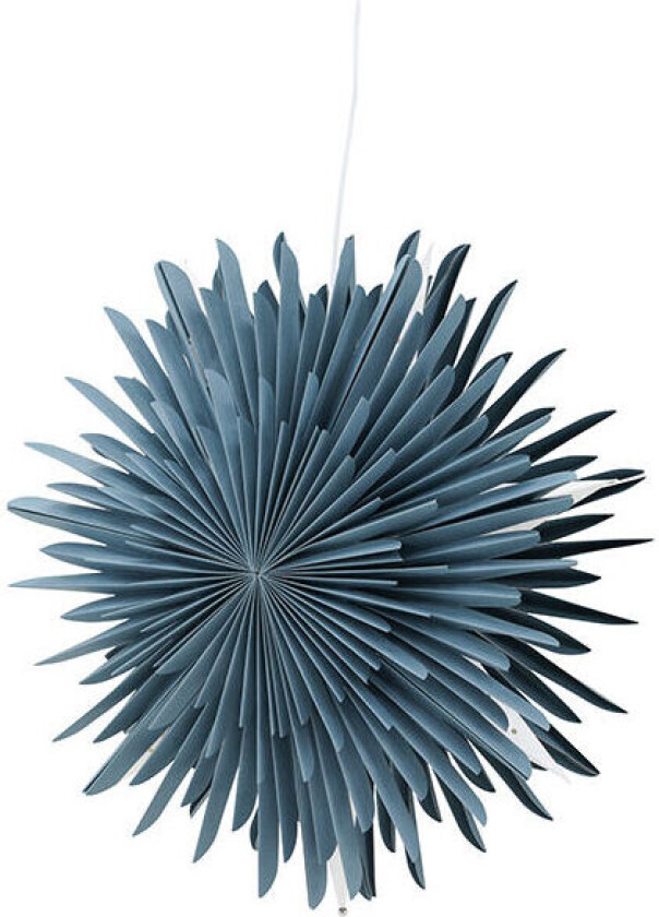 Sälen julestjerne med lys papir Ø46 cm pendel blå.