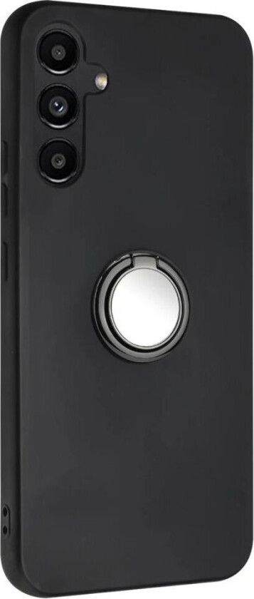 Samsung Galaxy A16 Fleksibelt Plast Deksel med Magnetisk Ringstøtte – Svart