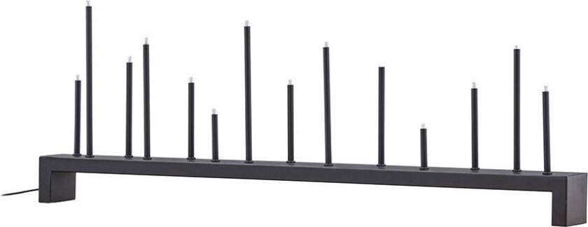 Bilde av Hoforsbacken adventsstake elektrisk 14 lys svart.