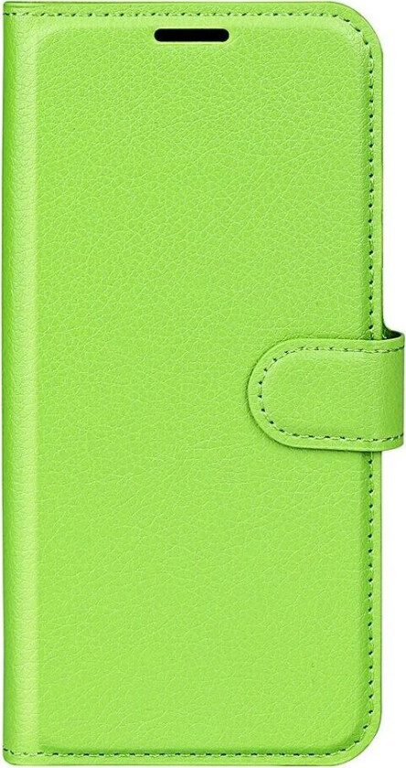 Samsung Galaxy A06 Litchi Leather Flip Deksel med Lommebok - Grønn