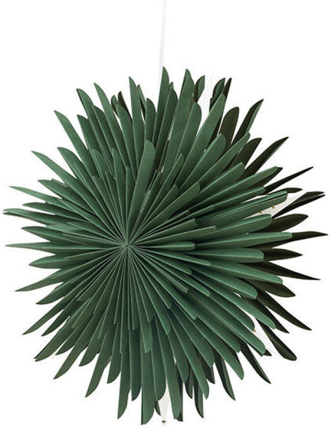 Sälen julestjerne med lys papir Ø46 cm pendel grønn.