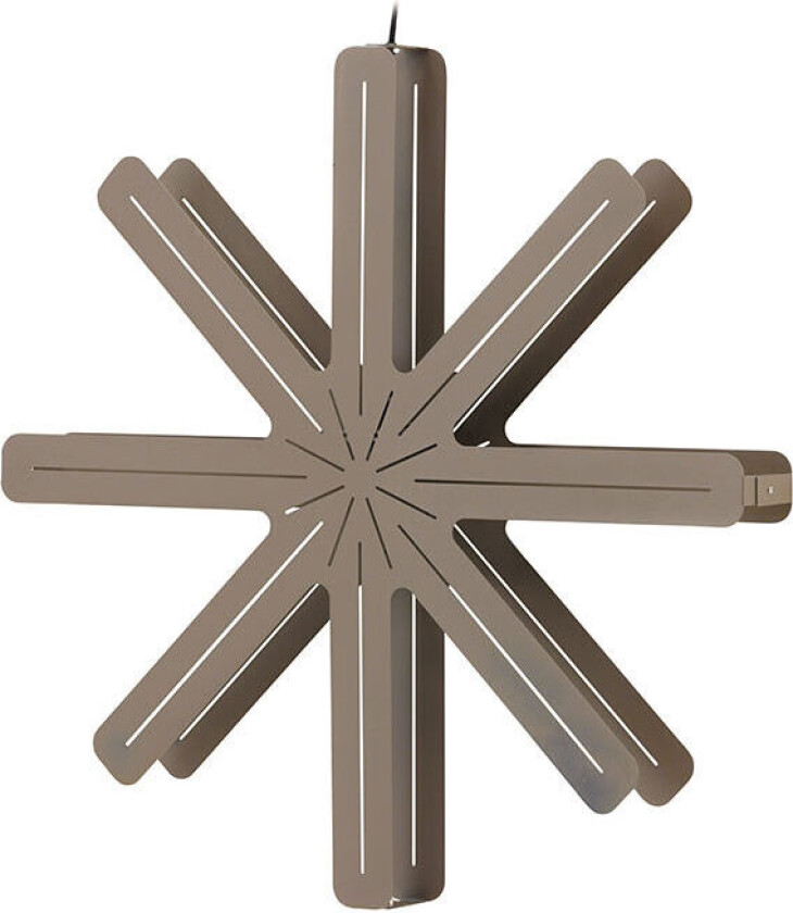 Säfsen julestjerne med lys stål Ø80 cm pendel mocca.