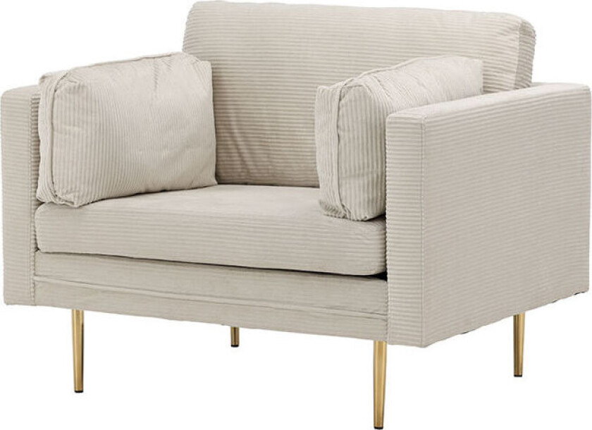 Boom lenestol fløyel beige.