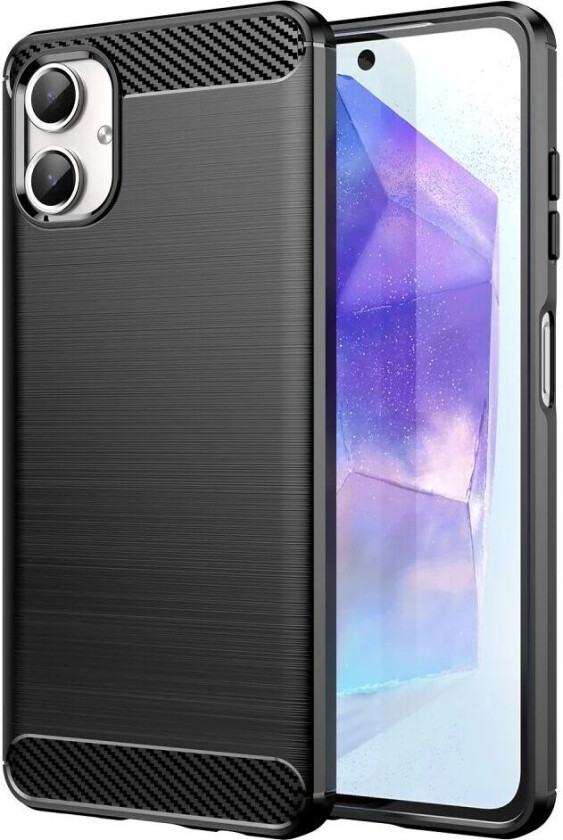 Samsung Galaxy A06 Brushed Carbon Plast Deksel - Svart