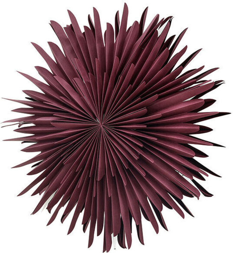 Sälen julestjerne med lys papir Ø80 cm pendel mørkerød.