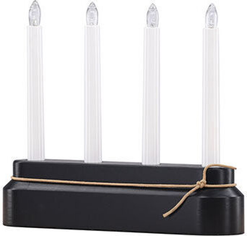 Näsfjället adventsstake elektrisk 4 lys svart.